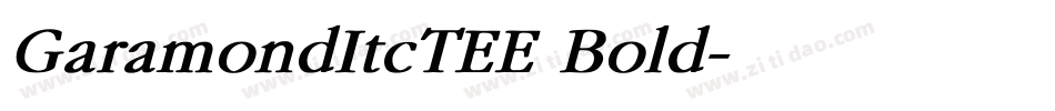 GaramondItcTEE Bold字体转换